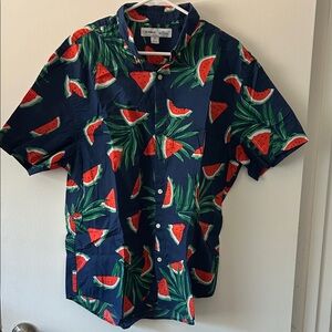 Old Navy Navy Watermelon Print Shirt